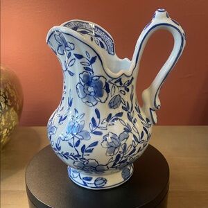 Andrea by Sadek Japan Blue Floral Pitcher